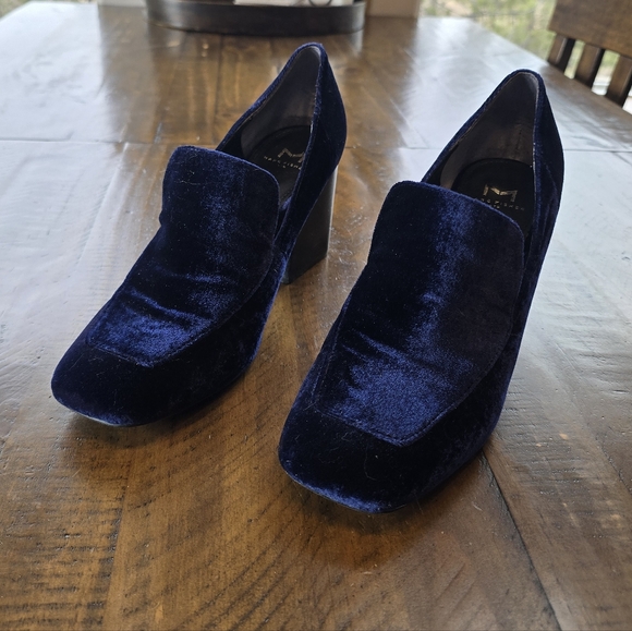 Marc Fisher LTD Marlo Blue Velvet Pump Loafers 9 - Picture 9 of 11